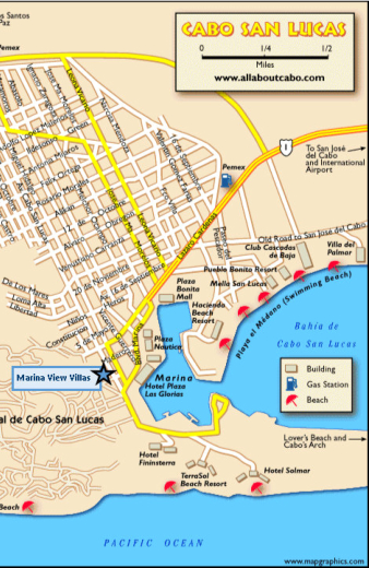 Map of Marina View in Cabo San Lucas